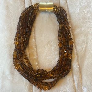 Jay Feinberg Amber disk multi strand necklace